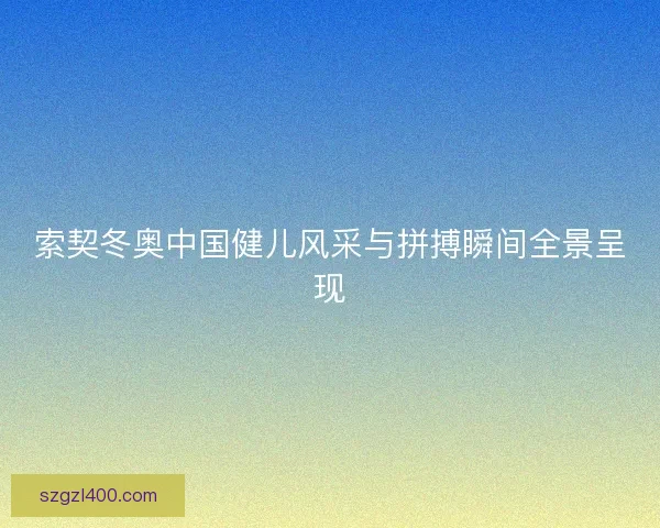 索契冬奥中国健儿风采与拼搏瞬间全景呈现